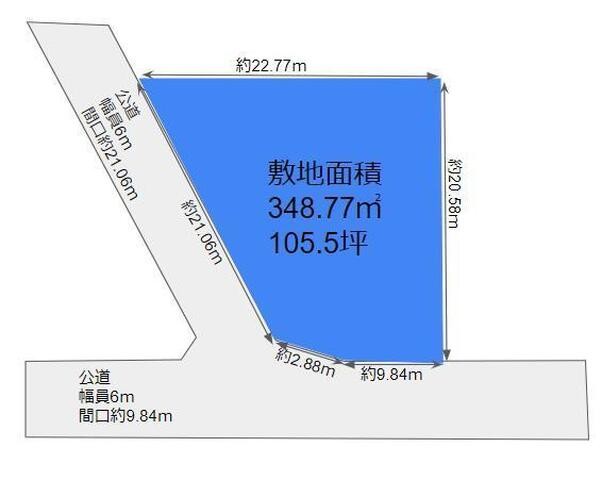 建築条件なしです。平屋やガレージ付きなど様々なプランを組めそうですね。